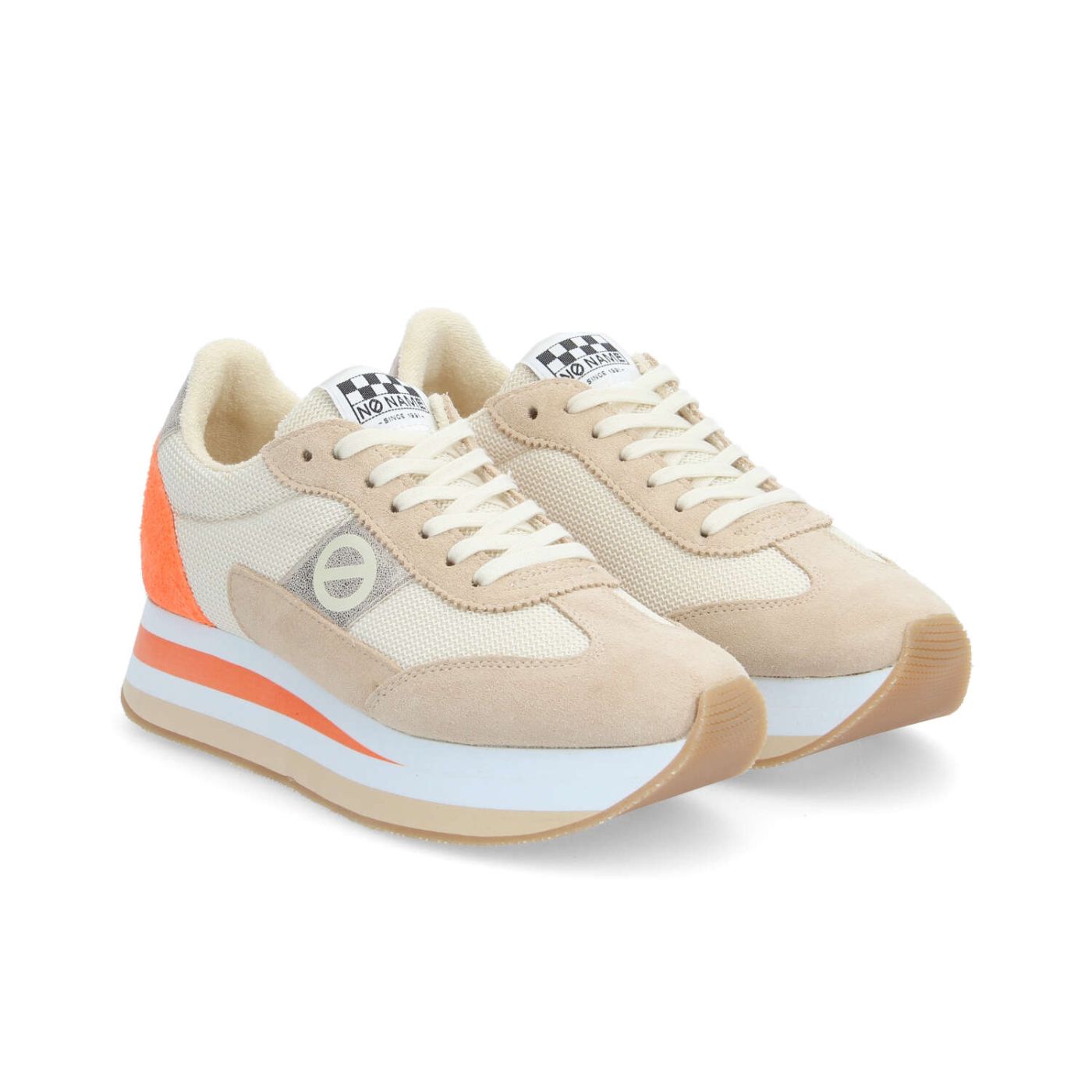 FLEX M JOGGER W - SUEDE/SDE/KNIT - ORANGE/BEIGE/BLANC CASSE